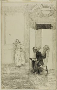 Most keresztezte egy tükör arcát alkotó: Edwin Austin Abbey