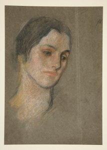 Egy azonosítatlan nő portréja alkotó: Edwin Austin Abbey