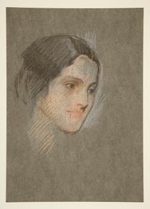 Egy azonosítatlan nő portréja alkotó: Edwin Austin Abbey