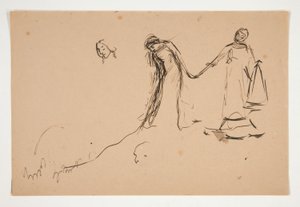 Helena és Lafeu előzetes vázlata a IV. felvonáshoz, III. jelenet, Összes alkotó: Edwin Austin Abbey