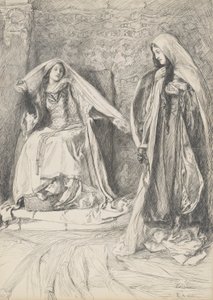 Rebecca és Rowena, illusztráció Ivanhoe számára alkotó: Edwin Austin Abbey