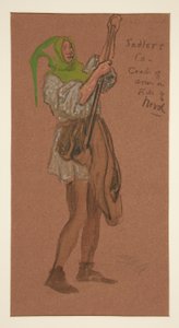 Sadlers jelmez, jelmezvázlat Henry Irving számára alkotó: Edwin Austin Abbey