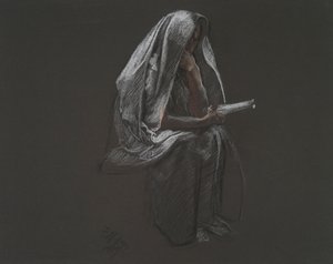Ülő alak számára alkotó: Edwin Austin Abbey