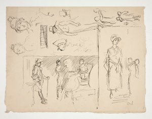 Alaktanulmányok lapja alkotó: Edwin Austin Abbey