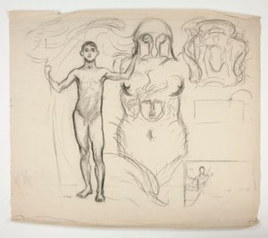Vázlatok lapja alkotó: Edwin Austin Abbey