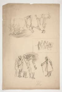 Tanulmányok lapja alkotó: Edwin Austin Abbey