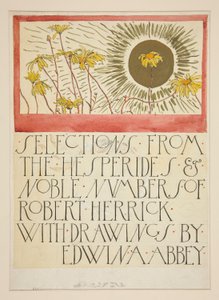 Vázlat egy illusztrációhoz a Válogatás Robert Herrick költészetéből című könyvhöz (a könyvet a Harper adta ki 1882-ben, korábban a Harperben jelent meg alkotó: Edwin Austin Abbey