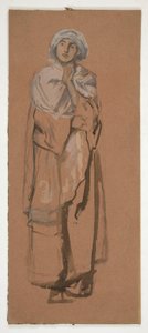 Vázlat egy turbános alakról - azonosítatlan illusztráció alkotó: Edwin Austin Abbey