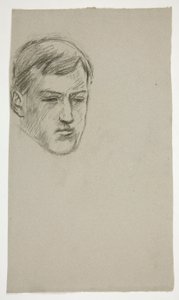 Vázlat egy fiatal férfiról (azonosítatlan nővér) alkotó: Edwin Austin Abbey