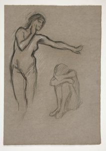 Két figura vázlata alkotó: Edwin Austin Abbey