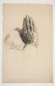 Vázlat két kézről, imára kulcsolva alkotó: Edwin Austin Abbey