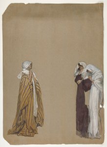 Tanulmány. Három figura alkotó: Edwin Austin Abbey