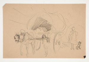 Tanulmány a .1201-hez – Oliver Goldsmith illusztrációja alkotó: Edwin Austin Abbey