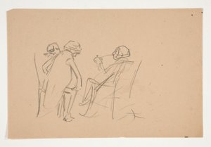 Tanulmány a .1207-hez – Oliver Goldsmith illusztrációja alkotó: Edwin Austin Abbey