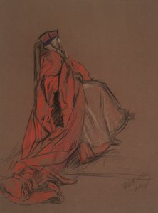 Tanulmány Woolsey bíborosnak a Catherine-perhez alkotó: Edwin Austin Abbey