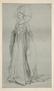 Tanulmány Lady Anne-nek, III. Richárd királynak (?) alkotó: Edwin Austin Abbey