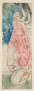 Tanulmány Louis Comfort Tiffany számára alkotó: Edwin Austin Abbey