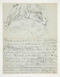 Study for The Quest of the Holy Grail (tizenöt festményből álló sorozat a Boston Public Library számára, 1901-ben fejeződött be): a drapériák tanulmányozása alkotó: Edwin Austin Abbey