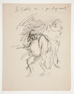 Tanulmányozás egy azonosítatlan Shakespeare-darabhoz, esetleg Falstaffhoz alkotó: Edwin Austin Abbey