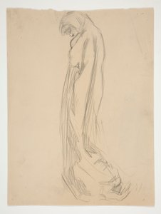 Tanulmány a 22:00 figurához alkotó: Edwin Austin Abbey