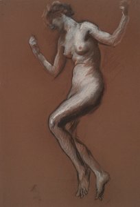 Tanulmány a 13:00 figurához alkotó: Edwin Austin Abbey