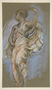 Tanulmány a 16:00 figurához alkotó: Edwin Austin Abbey