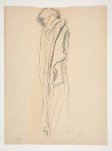 Tanulmány a 21:00 figurához alkotó: Edwin Austin Abbey