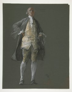 Tanulmány Robert Morris képviselő alakjához in alkotó: Edwin Austin Abbey