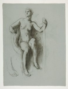 Tanulmány az állam zsenijének alakjához, a alkotó: Edwin Austin Abbey