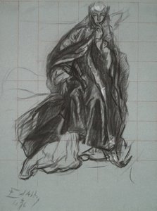 Tanulmány a királynőnek, A játék jelenetéből, Hamlet, 3. felvonás, 2. jelenet alkotó: Edwin Austin Abbey