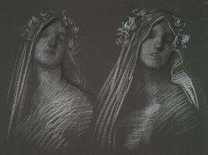 Tanulmány a Blanchefleur vezetőjének alkotó: Edwin Austin Abbey