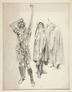 Tanulmány az azonosítatlan Shakespeare-darabhoz alkotó: Edwin Austin Abbey