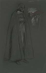 Püspök tanulmánya VII. Edward koronázására alkotó: Edwin Austin Abbey
