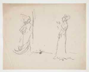 Tanulmány két figuráról, a szerelemből alkotó: Edwin Austin Abbey