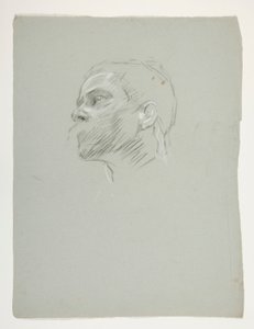 Egy fej tanulmányozása Arthur király számára alkotó: Edwin Austin Abbey