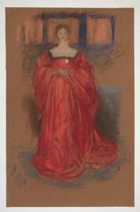 Tanulmány egy nőről reneszánsz kosztümben – (azonosítatlan illusztráció egy Shakespeare-darabhoz?) alkotó: Edwin Austin Abbey