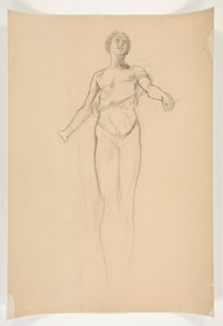 Tanulmányozás egy allegorikus női alakról a pennsylvaniai Harrisburg állam fővárosának falfestményéhez, 1902-1911 (John Singer Sargent végezte) alkotó: Edwin Austin Abbey