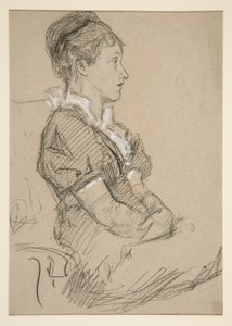 Ülő nők vizsgálata (Mrs. Abbey?) alkotó: Edwin Austin Abbey