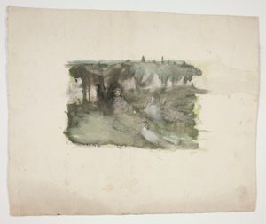 Tanulmány a ludaslányról. alkotó: Edwin Austin Abbey