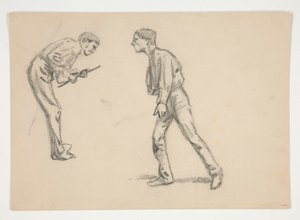 Két férfi tanulmánya alkotó: Edwin Austin Abbey