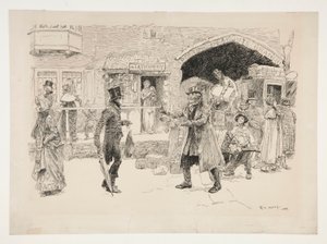 A bennszülöttek visszatérése alkotó: Edwin Austin Abbey