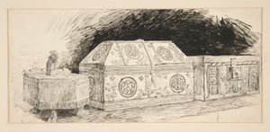 A három kassza, a velencei kereskedőtől alkotó: Edwin Austin Abbey