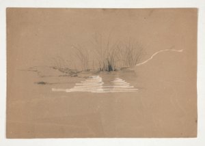 Fák a folyó partján (?) alkotó: Edwin Austin Abbey
