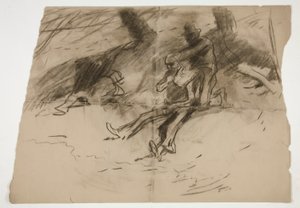 Két figura - (azonosítatlan illusztráció) alkotó: Edwin Austin Abbey