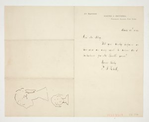 Két vázlat egy mellszobrról alkotó: Edwin Austin Abbey