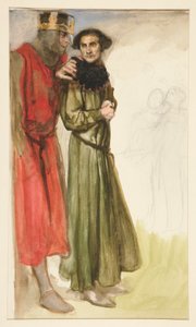 Azonosítatlan Shakespeare-jelenet (két férfi) alkotó: Edwin Austin Abbey