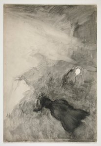 Nő olvas, alakot néz - (azonosítatlan illusztráció) alkotó: Edwin Austin Abbey