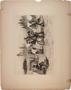 Újságok a táborban, 1876 alkotó: Edwin Austin Forbes