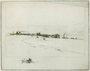 A móló (rézkarc) alkotó: Edwin Butler Bayliss