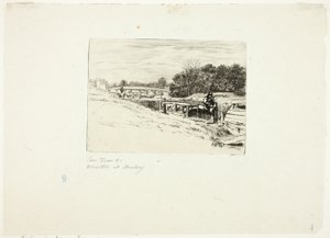 Whistler vázlatkészítés a Moulsey Locknál